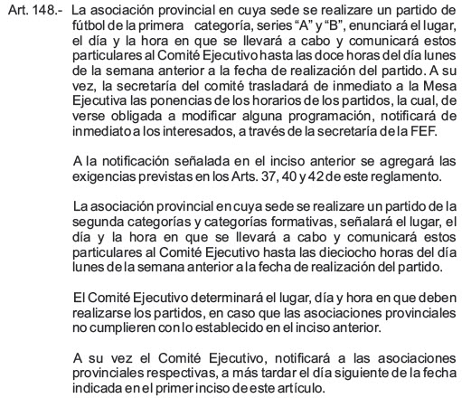 Art. 148 Comité Ejecutivo