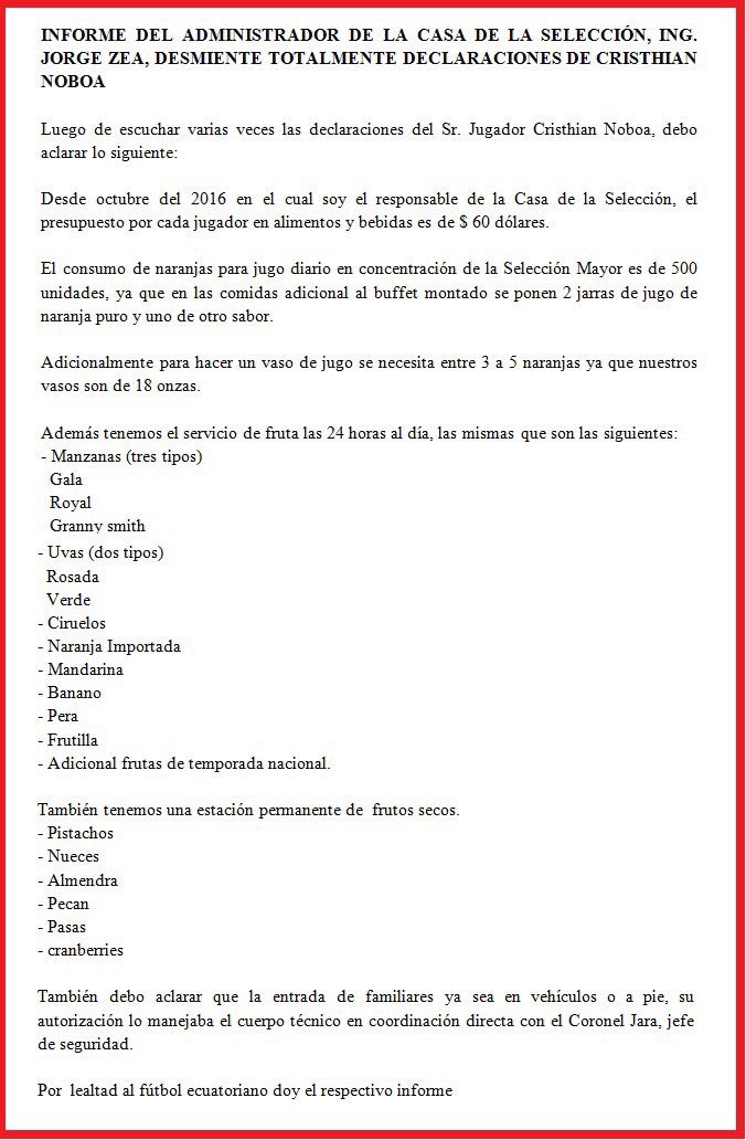 Respuesta FEF a Noboa